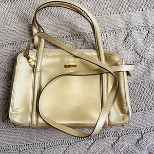 ST.JOHN Metallic Gold Shoulder Bag